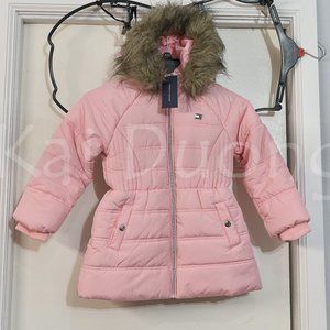 Tommy Hilfiger Girls‎ Fleece Lined Puffer Jacket PINK